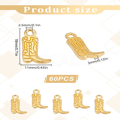60Pcs Tibetan Style Alloy Pendants FIND-LP0001-76G-1