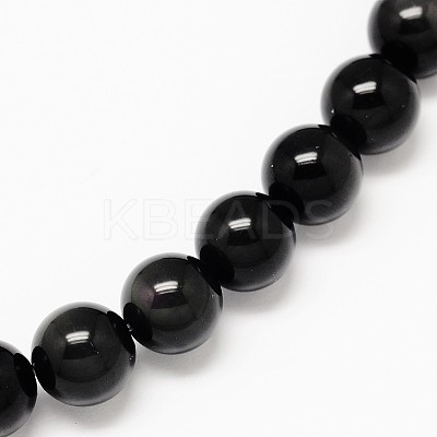 Natural Obsidian Round Beads Strands G-L275-03-18mm-01-1