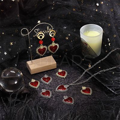 20Pcs 2 Colors Alloy Enamel Pendants ENAM-SC0003-84-1