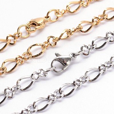Fashionable 304 Stainless Steel Chain Necklaces NJEW-I060-04-1