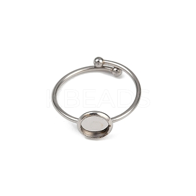 304 Stainless Steel Cuff Ring Components STAS-D372-03P-01-1