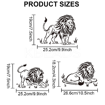 1 Set PET Hollow Out Drawing Painting Stencils DIY-MA0004-58-1