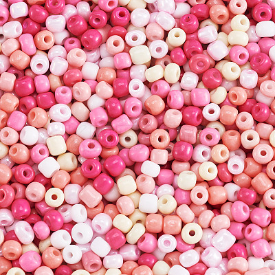 Opaque Glass Round Seed Beads GLAA-TAC0025-07B-04-1