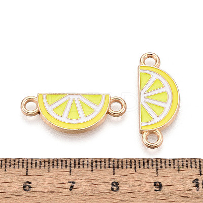 Alloy Enamel Fruit Connector Charms PALLOY-N181-09KCG-1