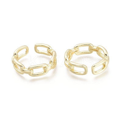 Brass Cuff Rings RJEW-F103-04-G-1