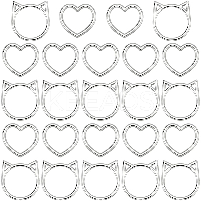 24Pcs 2 Style Alloy Linking Rings FIND-BC0003-32-1