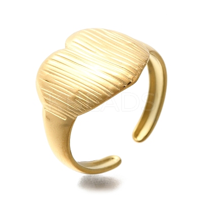 304 Stainless Steel Open Cuff Rings for Women LS-STAS-Z108-05G-05-1