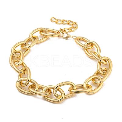 Chunky Aluminum Cable Chain Necklaces for Women NJEW-K261-01D-G-1