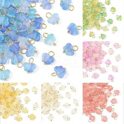 50Pcs Butterfly Acrylic Charms HJEW-YW00234-01-1