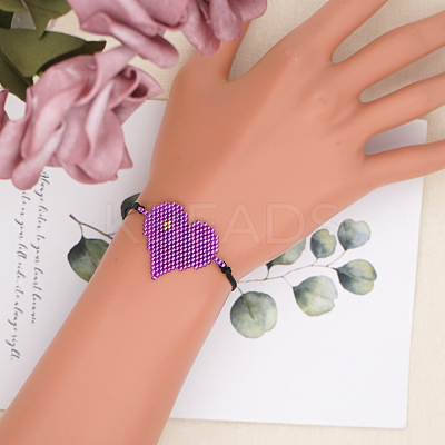 Miyuki Seed Braided Bead Bracelet BJEW-A121-31A-1