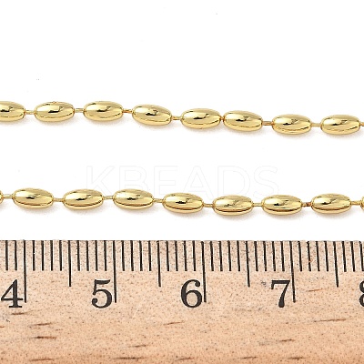 2.5MM Brass Rice Ball Chain Necklaces LS-NJEW-P339-04G-1