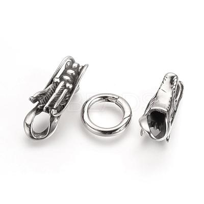 304 Stainless Steel Spring Gate Rings STAS-Q209-35-1