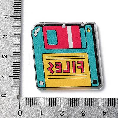 Transparent VCD Acrylic Pendants OACR-G026-01G-1