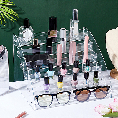 7-Tier Transparent Acrylic Nail Polish Organizer ODIS-WH0329-42B-1