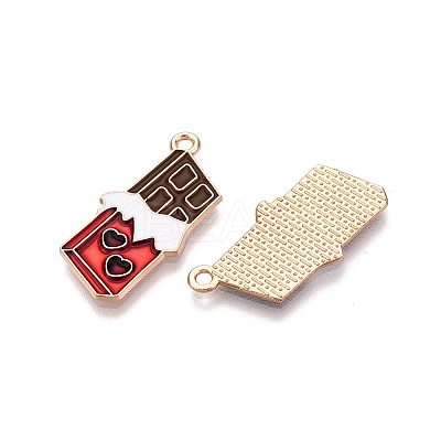 Valentine's Day Theme Alloy Enamel Pendants ENAM-T020-50B-01-1