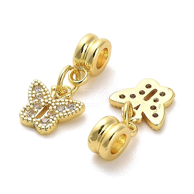 Rack Plating Brass Micro Pave Cubic Zirconia Charms KK-S398-04B-1