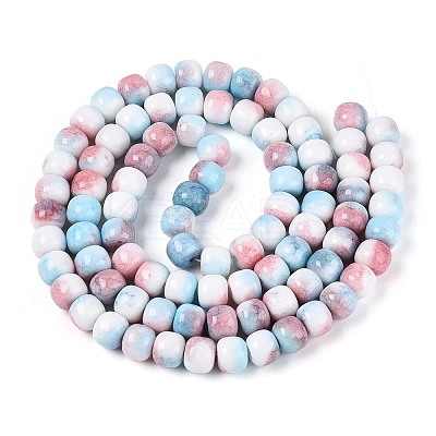 Ombre Effect Dyed Glass Beads Strands GLAA-N067-01A-17-1