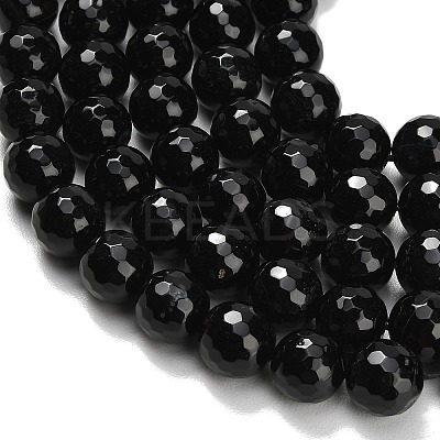 Natural Black Onyx Beads Strands G-C280-B01-12mm-1