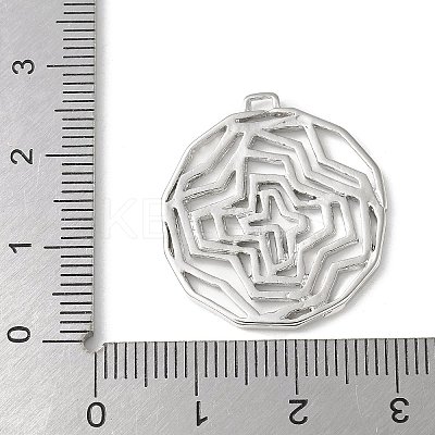 Brass Micro Pave Cubic Zirconia Pendants KK-P290-52P-02-1