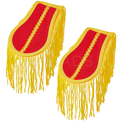1 Pair Cloth Tassel Epaulettes Costume Accessories DIY-FH0009-75B-1