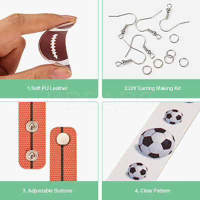 DIY Sport Theme Bracelet Earring Making Kit DIY-TA0005-86-1
