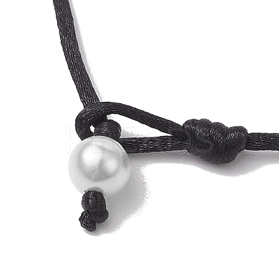 Round Shell Pearl Pendant Necklaces NJEW-JN04784-02-1