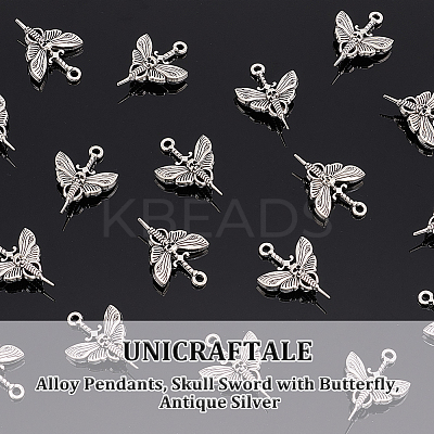 40Pcs Tibetan Style Alloy Pendants FIND-UN0001-76-1