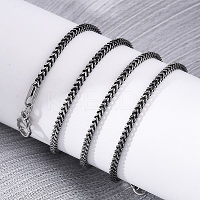 2MM 304 Stainless Steel Wheat Chain Necklaces NJEW-Q013-16A-1