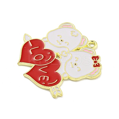 Valentine's Day Alloy Enamel Pendants LS-ENAM-Z015-03G-06-1