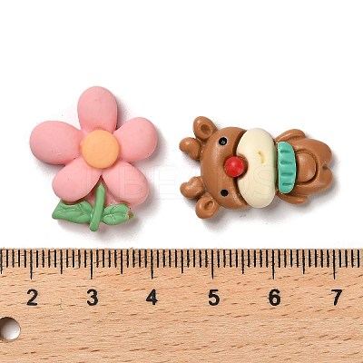 Frosted Resin Decoden Cabochons RESI-XCP0002-15-1