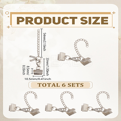6 Bgas 304 Stainless Steel Curb Chain Extender STAS-LP0005-39-1