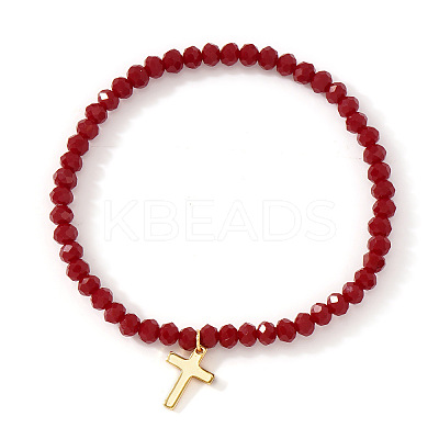 Elegant Cross
Brass Charm Bracelets GL6269-1-1