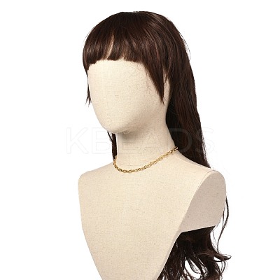 Brass Mariner Link Chains Necklaces X-NJEW-JN03718-1