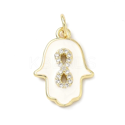 Brass Micro Pave Cubic Zirconia Pendants KK-H255-09G-02-1