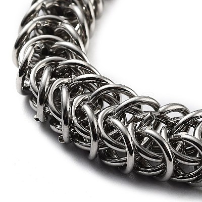 Non-Tarnish 201 Stainless Steel Rope Chain Bracelet BJEW-Z023-17P-1