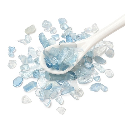 Natural Aquamarine Chip Beads G-Q193-04A-1