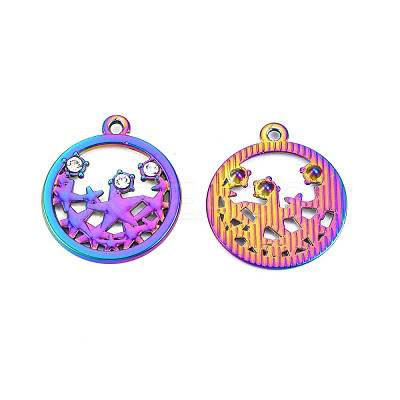 Rainbow Color Alloy Pendants PALLOY-T054-161-1
