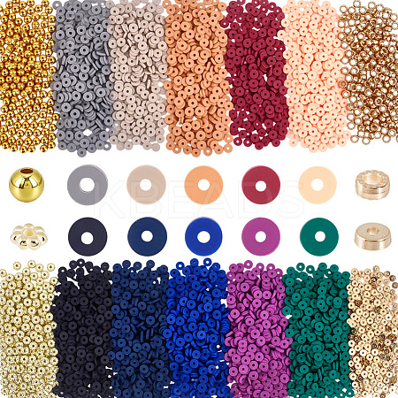 3500Pcs 10 Colors Handmade Polymer Clay Beads CLAY-PA0001-26C-1