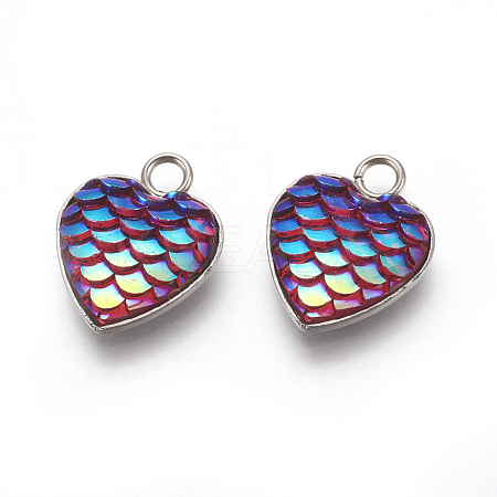 304 Stainless Steel Pendants STAS-F184-B02-1
