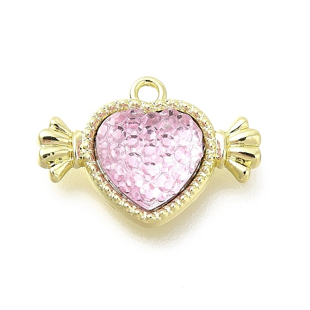 Transparent Pink Resin Rhinestone Charms LS-FIND-B015-01A-LG-1