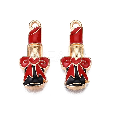 Rack Plating Alloy Enamel Pendants ENAM-N056-425B-1