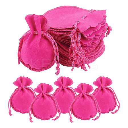 Calabash Velvet Jewelry Storage Drawstring Pouches LS-TP-WH0011-05I-1