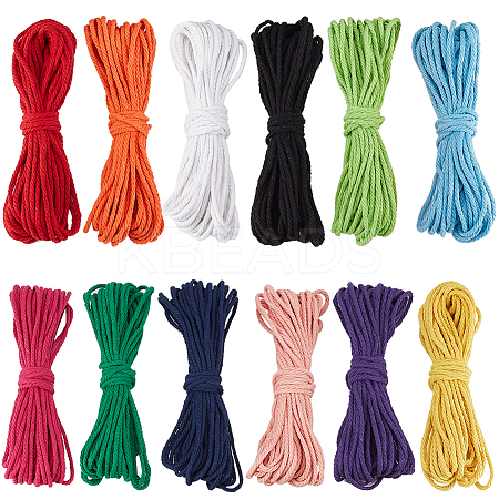 120M 12 Colors Cotton String Threads for Crafts Knitting Making DIY-SC0028-62-1