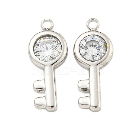304 Stainless Steel Pendants STAS-L080-013P-1