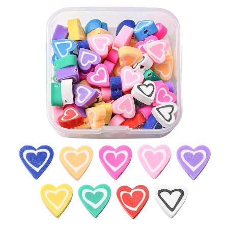 65Pcs Handmade Polymer Clay Beads CLAY-YW0001-69-1