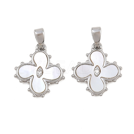 Brass Micro Pave Cubic Zirconia Pendants KK-H538-07P-1