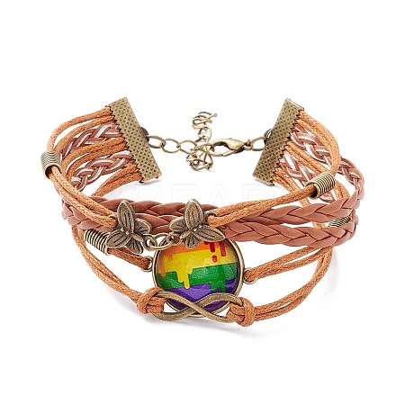 Rainbow Pride Bracelet LS-BJEW-F426-01H-1