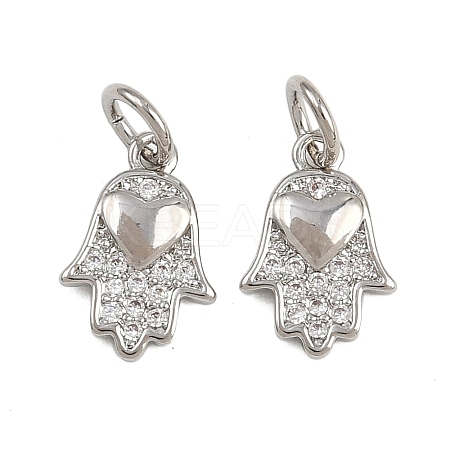 Brass Micro Pave Cubic Zirconia Pendants KK-A269-16P-1