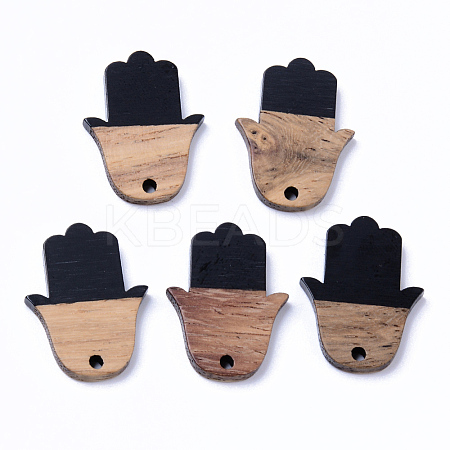 Resin & Walnut Wood Pendants LS-RESI-N025-011A-B04-1