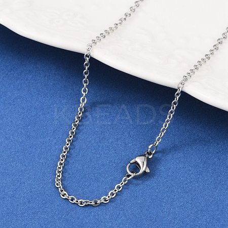 Tarnish Resistant 304 Stainless Steel Cable Chains for Necklace Making X-STAS-P045-05P-1
